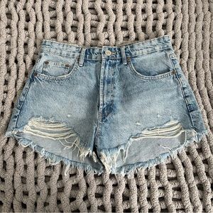 zara denim shorts